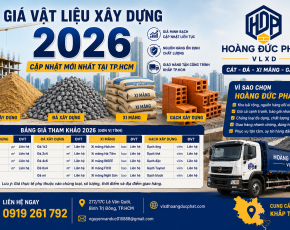GIÁ VẬT LIỆU XÂY DỰNG 2026 TẠI TP.HCM
